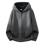Buddha Stones Fall Winter Zipper Design Fleece Lined Long Sleeve Cotton Men's Hoodie