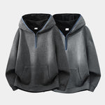Buddha Stones Fall Winter Zipper Design Fleece Lined Long Sleeve Cotton Men's Hoodie