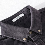 Buddha Stones Casual Corduroy Solid Color Men's Long Sleeve Cotton Thickened Jacket With Pockets