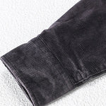Buddha Stones Casual Corduroy Solid Color Men's Long Sleeve Cotton Thickened Jacket With Pockets
