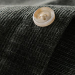Buddha Stones Casual Corduroy Solid Color Men's Long Sleeve Cotton Thickened Jacket With Pockets