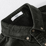 Buddha Stones Casual Corduroy Solid Color Men's Long Sleeve Cotton Thickened Jacket With Pockets