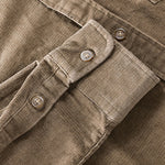 Buddha Stones Casual Corduroy Solid Color Men's Long Sleeve Cotton Thickened Jacket With Pockets