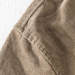 Buddha Stones Casual Corduroy Solid Color Men's Long Sleeve Cotton Thickened Jacket With Pockets