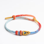 Buddha Stones Colorful Rope Eight Thread Peace Knot Luck Handmade Bracelet