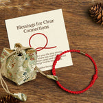 Buddha Stones "Blessings for Clear Connections" 925 Sterling Silver Lucky Golden Bead String Bracelet Anklet Includes Gift Message Card