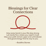 Buddha Stones "Blessings for Clear Connections" 925 Sterling Silver Lucky Golden Bead String Bracelet Anklet Includes Gift Message Card
