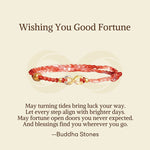 Buddha Stones "May Endless Luck Find You" Infinity Charm Brass Red String Bracelet Includes Gift Message Card
