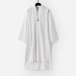 Buddha Stones 2Pcs Wudang Fall Solid Long Sleeve Men's Taoist Long Robe Sleeveless Vest Lace-up Kimono Ceremony Suit