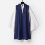 Buddha Stones 2Pcs Wudang Tai Chi Ceremony Solid Long Sleeve Men's Taoist Long Robe Kimono Sleeveless Vest Suit