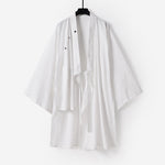 Buddha Stones 2Pcs Wudang Tai Chi Ceremony Solid Long Sleeve Men's Taoist Long Robe Kimono Sleeveless Vest Suit