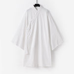 Buddha Stones 2Pcs Wudang Tai Chi Ceremony Solid Long Sleeve Men's Taoist Long Robe Kimono Sleeveless Vest Suit