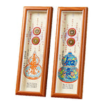 Buddha Stones Fu Character Gourd Copper Coins Photo Frame Ornament Home Decor