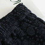 Buddha Stones Casual Floral Pattern Polyester Women's Wide Leg Pants With Pockets
