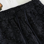 Buddha Stones Casual Floral Pattern Polyester Women's Wide Leg Pants With Pockets
