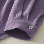 Buddha Stones Fall Crew Collar Long Sleeve Women's Polyester Shirt With Pockets