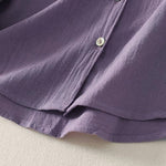 Buddha Stones Fall Crew Collar Long Sleeve Women's Polyester Shirt With Pockets