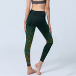 Buddha Stones Gorgeous Lotus Water Ripples Pattern Print Gym Leggings Women's Yoga Pants