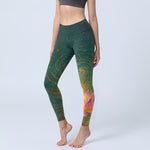 Buddha Stones Gorgeous Lotus Water Ripples Pattern Print Gym Leggings Women's Yoga Pants