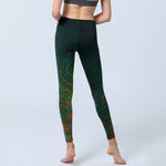 Buddha Stones Gorgeous Lotus Water Ripples Pattern Print Gym Leggings Women's Yoga Pants