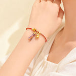 Buddha Stones Year Of The Horse Success Strength Braided String Adjustable Bracelet