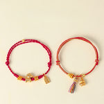 Buddha Stones Year Of The Horse Success Strength Braided String Adjustable Bracelet
