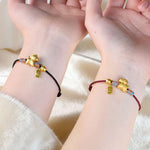 Buddha Stones Year Of The Horse Fu Character Handwoven String Luck Connection Bracelet
