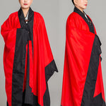 Buddha Stones Wudang Solid Color Long Wide Sleeve Unisex Taoist Robe Kimono For Qigong Tai Chi Ceremony