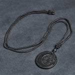 Buddha Stones Moon Star Round Design Authentic Shungite Stone Protection Necklace Pendant