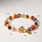 Buddha Stones Tiger Eye Ice Obsidian Pearl Year Of The Horse Lucky Fortune Prosperity Bracelet