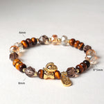 Buddha Stones Tiger Eye Ice Obsidian Pearl Year Of The Horse Lucky Fortune Prosperity Bracelet