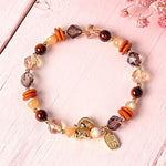 Buddha Stones Tiger Eye Ice Obsidian Pearl Year Of The Horse Lucky Fortune Prosperity Bracelet