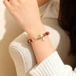 Buddha Stones Tiger Eye Ice Obsidian Pearl Year Of The Horse Lucky Fortune Prosperity Bracelet