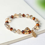Buddha Stones Tiger Eye Ice Obsidian Pearl Year Of The Horse Lucky Fortune Prosperity Bracelet