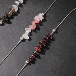 Buddha Stones Black Obsidian Smoky Quartz Garnet Aquamarine Strawberry Quartz Pink Crystal Strength Necklace Pendant