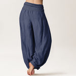 Buddha Stones Pure Cotton Brightly Colored Fruit Branches Pattern Women's Elastic Waist Harem Pants