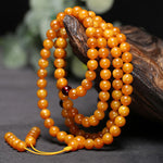FREE Today: Meditation Tibetan Amber Round Bead Mala
