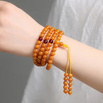 FREE Today: Meditation Tibetan Amber Round Bead Mala