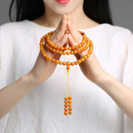 FREE Today: Meditation Tibetan Amber Round Bead Mala