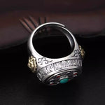 Buddha Stones Copper Bagua Copper Coins Wealth Rotatable Adjustable Ring