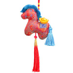 Buddha Stones Year Of The Horse Red String Embroidery Ingot Tassel Decoration