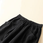 Buddha Stones Commute Women's Plain Harem Capri Pants With Pockets