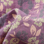 Buddha Stones 2pcs Floral Pattern Frog-Button Long Sleeve Round Neck Shirt Pants Cotton Pajamas Set