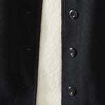 Buddha Stones Simple Plain V-Neck Buttons Down Design Women's Cotton Long Sleeve Jacket