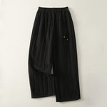 Buddha Stones Plain Cotton Polyester Thick Women's Pants With Pockets