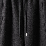 Buddha Stones Plain Cotton Lace-Up Design Thick Women's Pants With Pockets