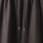 Buddha Stones Plain Cotton Lace-Up Design Thick Women's Pants With Pockets