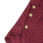 Buddha Stones Fall Wheat Ear Pattern Mid-length Design Women's Long Sleeve Hooded Coat With Pockets