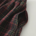 Buddha Stones Spring Fall Women's Plaid Pattern Cotton Skirt With Pockets