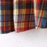 Buddha Stones Fall Winter Women's Plaid Pattern Cotton Skirt With Pockets